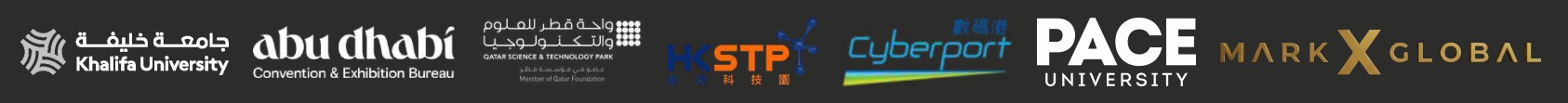 Khalifa University, Abu Dhabi Convention & Exhibition Bureau, Qatar Science & Technology Park, HKSTP, Cyberport, Pace University and Mark X Global